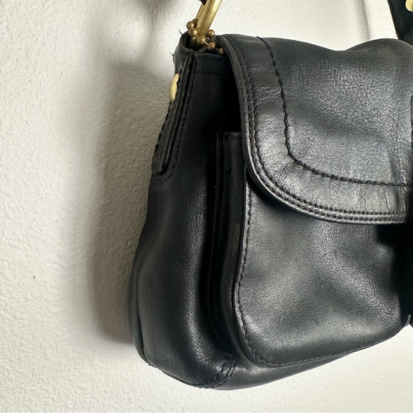VTG Coach Y2K Soho Legacy Black Leather Brass Buckle Shoulder Bag Flap Purse Box - Picture 14 of 16